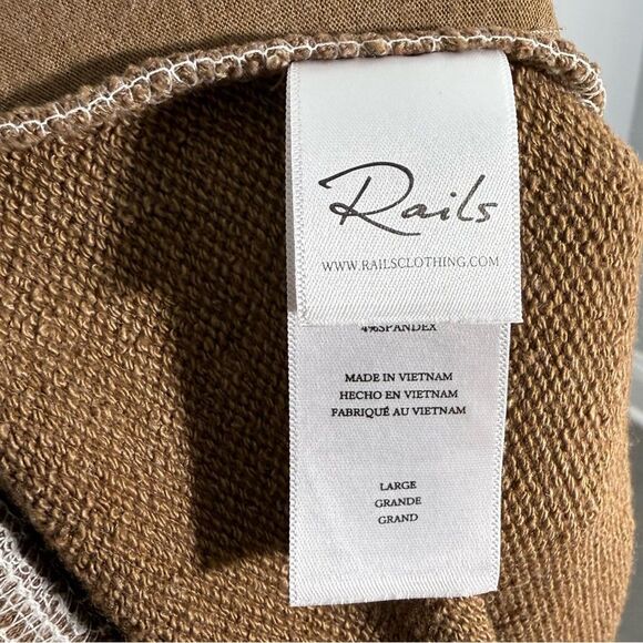 RAILS OAKLAND BOTTOMS TOFFEE L Jogger Pants Cosy Soft Loungewear Athleisure - Picture 9 of 15